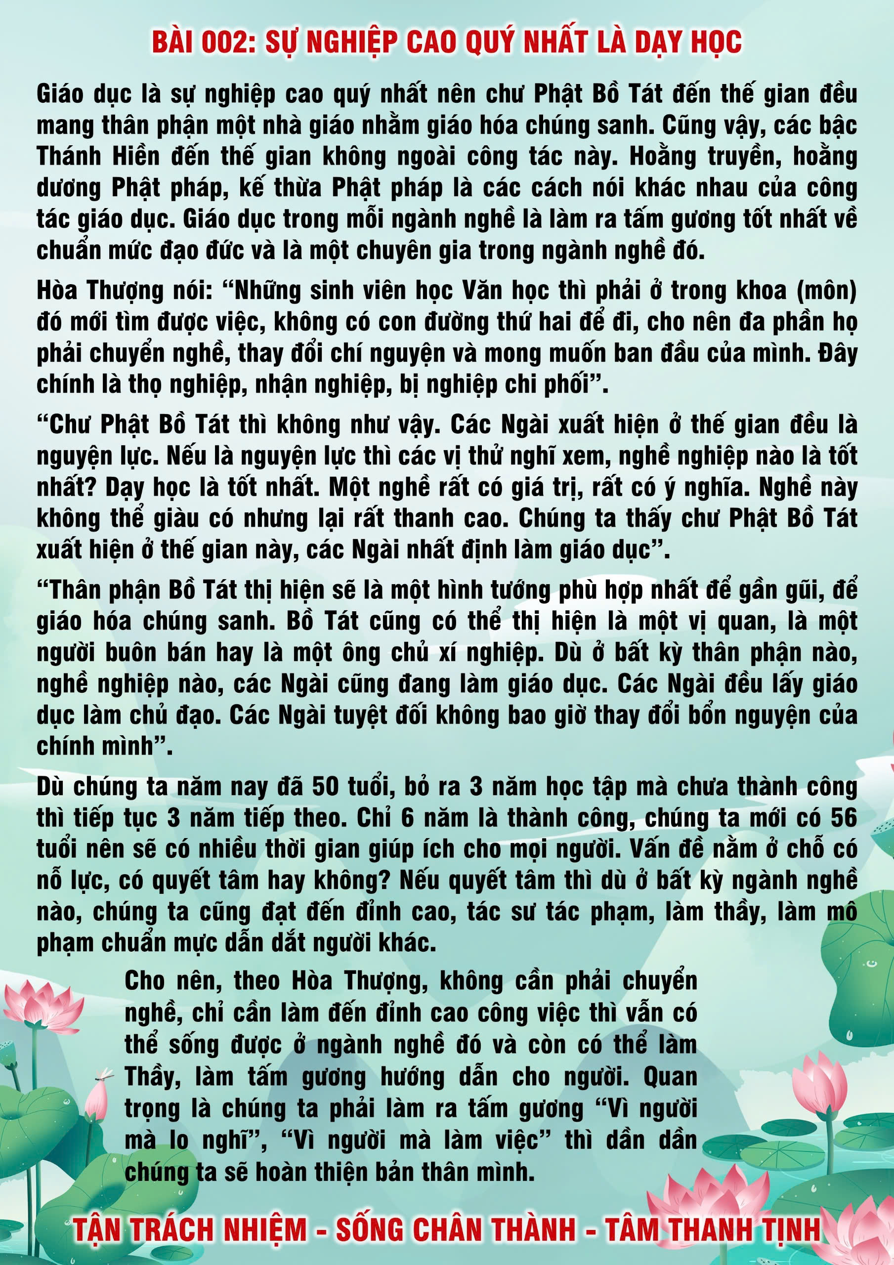 2 · PHTT - Sự Nghiệp Cao Quý Nhất Là Dạy Học - 2